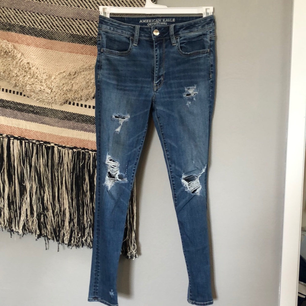American Eagle distressed high rise jegging 6